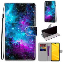 Load image into Gallery viewer, Coloured Drawing Cross Texture Horizontal Flip PU Leather Case with Holder &amp; Card Slots &amp; Wallet &amp; Lanyard, For ZTE Blade A51, For ZTE Blade A71