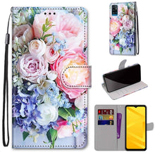 Load image into Gallery viewer, Coloured Drawing Cross Texture Horizontal Flip PU Leather Case with Holder &amp; Card Slots &amp; Wallet &amp; Lanyard, For ZTE Blade A51, For ZTE Blade A71