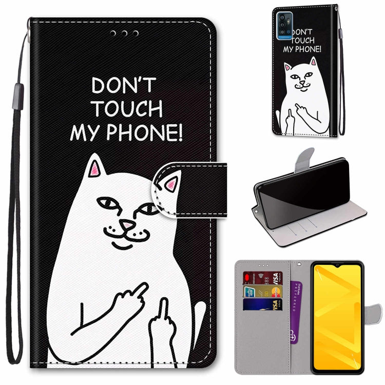Coloured Drawing Cross Texture Horizontal Flip PU Leather Case with Holder & Card Slots & Wallet & Lanyard, For ZTE Blade A51, For ZTE Blade A71