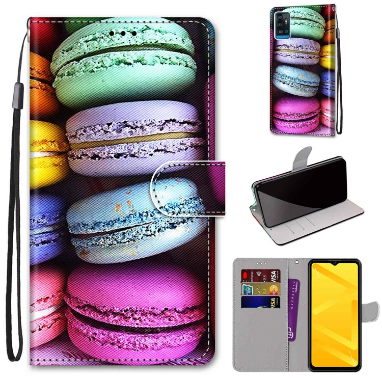 Coloured Drawing Cross Texture Horizontal Flip PU Leather Case with Holder & Card Slots & Wallet & Lanyard, For ZTE Blade A51, For ZTE Blade A71