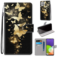 Load image into Gallery viewer, Coloured Drawing Cross Texture Horizontal Flip PU Leather Case with Holder &amp; Card Slots &amp; Wallet &amp; Lanyard, For Samsung Galaxy A22 4G, For Samsung Galaxy A22 5G
