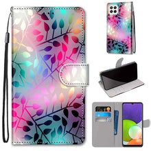 Load image into Gallery viewer, Coloured Drawing Cross Texture Horizontal Flip PU Leather Case with Holder &amp; Card Slots &amp; Wallet &amp; Lanyard, For Samsung Galaxy A22 4G, For Samsung Galaxy A22 5G