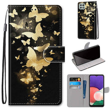 Load image into Gallery viewer, Coloured Drawing Cross Texture Horizontal Flip PU Leather Case with Holder &amp; Card Slots &amp; Wallet &amp; Lanyard, For Samsung Galaxy A22 4G, For Samsung Galaxy A22 5G