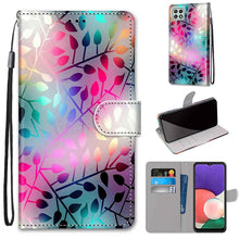 Load image into Gallery viewer, Coloured Drawing Cross Texture Horizontal Flip PU Leather Case with Holder &amp; Card Slots &amp; Wallet &amp; Lanyard, For Samsung Galaxy A22 4G, For Samsung Galaxy A22 5G
