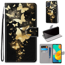 Load image into Gallery viewer, Coloured Drawing Cross Texture Horizontal Flip PU Leather Case with Holder &amp; Card Slots &amp; Wallet &amp; Lanyard, For Samsung Galaxy M32, For Samsung Galaxy F22