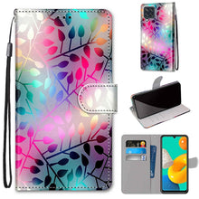 Load image into Gallery viewer, Coloured Drawing Cross Texture Horizontal Flip PU Leather Case with Holder &amp; Card Slots &amp; Wallet &amp; Lanyard, For Samsung Galaxy M32, For Samsung Galaxy F22