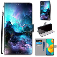 Load image into Gallery viewer, Coloured Drawing Cross Texture Horizontal Flip PU Leather Case with Holder &amp; Card Slots &amp; Wallet &amp; Lanyard, For Samsung Galaxy M32, For Samsung Galaxy F22