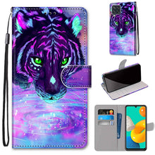 Load image into Gallery viewer, Coloured Drawing Cross Texture Horizontal Flip PU Leather Case with Holder &amp; Card Slots &amp; Wallet &amp; Lanyard, For Samsung Galaxy M32, For Samsung Galaxy F22