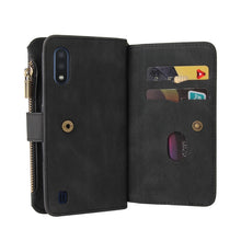 Load image into Gallery viewer, Skin Feel PU + TPU Horizontal Flip Leather Case with Holder &amp; 15 Cards Slot &amp; Wallet &amp; Zipper Pocket &amp; Lanyard, For Samsung Galaxy A01, For Samsung Galaxy A02 EU Version, For Samsung Galaxy A02s, For Samsung Galaxy A03s, For Samsung Galaxy A12 5G      ...