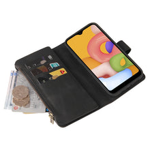 Load image into Gallery viewer, Skin Feel PU + TPU Horizontal Flip Leather Case with Holder &amp; 15 Cards Slot &amp; Wallet &amp; Zipper Pocket &amp; Lanyard, For Samsung Galaxy A01, For Samsung Galaxy A02 EU Version, For Samsung Galaxy A02s, For Samsung Galaxy A03s, For Samsung Galaxy A12 5G      ...