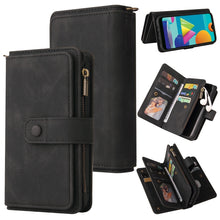 Load image into Gallery viewer, Skin Feel PU + TPU Horizontal Flip Leather Case with Holder &amp; 15 Cards Slot &amp; Wallet &amp; Zipper Pocket &amp; Lanyard, For Samsung Galaxy A01, For Samsung Galaxy A02 EU Version, For Samsung Galaxy A02s, For Samsung Galaxy A03s, For Samsung Galaxy A12 5G      ...