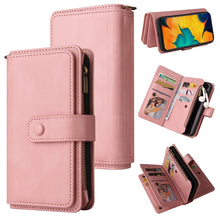 Load image into Gallery viewer, Skin Feel PU + TPU Horizontal Flip Leather Case with Holder &amp; 15 Cards Slot &amp; Wallet &amp; Zipper Pocket &amp; Lanyard, For Samsung Galaxy A01, For Samsung Galaxy A02 EU Version, For Samsung Galaxy A02s, For Samsung Galaxy A03s, For Samsung Galaxy A12 5G      ...