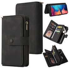 Load image into Gallery viewer, Skin Feel PU + TPU Horizontal Flip Leather Case with Holder &amp; 15 Cards Slot &amp; Wallet &amp; Zipper Pocket &amp; Lanyard, For Samsung Galaxy A01, For Samsung Galaxy A02 EU Version, For Samsung Galaxy A02s, For Samsung Galaxy A03s, For Samsung Galaxy A12 5G      ...