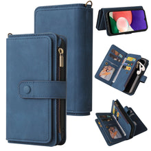 Load image into Gallery viewer, Skin Feel PU + TPU Horizontal Flip Leather Case with Holder &amp; 15 Cards Slot &amp; Wallet &amp; Zipper Pocket &amp; Lanyard, For Samsung Galaxy A01, For Samsung Galaxy A02 EU Version, For Samsung Galaxy A02s, For Samsung Galaxy A03s, For Samsung Galaxy A12 5G      ...