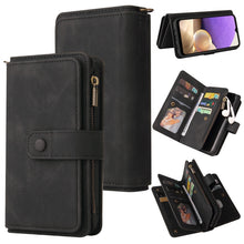 Load image into Gallery viewer, Skin Feel PU + TPU Horizontal Flip Leather Case with Holder &amp; 15 Cards Slot &amp; Wallet &amp; Zipper Pocket &amp; Lanyard, For Samsung Galaxy A01, For Samsung Galaxy A02 EU Version, For Samsung Galaxy A02s, For Samsung Galaxy A03s, For Samsung Galaxy A12 5G      ...