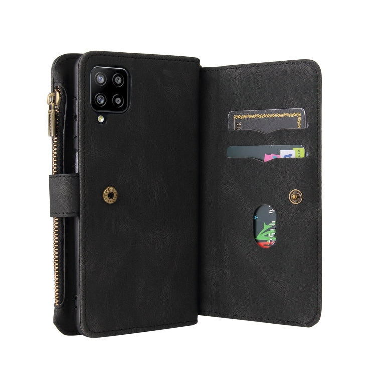 Skin Feel PU + TPU Horizontal Flip Leather Case with Holder & 15 Cards Slot & Wallet & Zipper Pocket & Lanyard, For Samsung Galaxy A42 5G, For Samsung Galaxy A50, For Samsung Galaxy A51 4G, For Samsung Galaxy A51 5G, For Samsung Galaxy A52 5G / 4G     ...