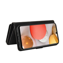 Load image into Gallery viewer, Skin Feel PU + TPU Horizontal Flip Leather Case with Holder &amp; 15 Cards Slot &amp; Wallet &amp; Zipper Pocket &amp; Lanyard, For Samsung Galaxy A42 5G, For Samsung Galaxy A50, For Samsung Galaxy A51 4G, For Samsung Galaxy A51 5G, For Samsung Galaxy A52 5G / 4G     ...