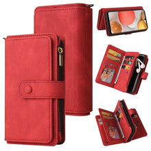 Load image into Gallery viewer, Skin Feel PU + TPU Horizontal Flip Leather Case with Holder &amp; 15 Cards Slot &amp; Wallet &amp; Zipper Pocket &amp; Lanyard, For Samsung Galaxy A42 5G, For Samsung Galaxy A50, For Samsung Galaxy A51 4G, For Samsung Galaxy A51 5G, For Samsung Galaxy A52 5G / 4G     ...