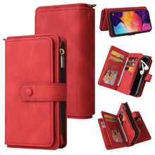 Load image into Gallery viewer, Skin Feel PU + TPU Horizontal Flip Leather Case with Holder &amp; 15 Cards Slot &amp; Wallet &amp; Zipper Pocket &amp; Lanyard, For Samsung Galaxy A42 5G, For Samsung Galaxy A50, For Samsung Galaxy A51 4G, For Samsung Galaxy A51 5G, For Samsung Galaxy A52 5G / 4G     ...