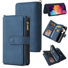 Load image into Gallery viewer, Skin Feel PU + TPU Horizontal Flip Leather Case with Holder &amp; 15 Cards Slot &amp; Wallet &amp; Zipper Pocket &amp; Lanyard, For Samsung Galaxy A42 5G, For Samsung Galaxy A50, For Samsung Galaxy A51 4G, For Samsung Galaxy A51 5G, For Samsung Galaxy A52 5G / 4G     ...