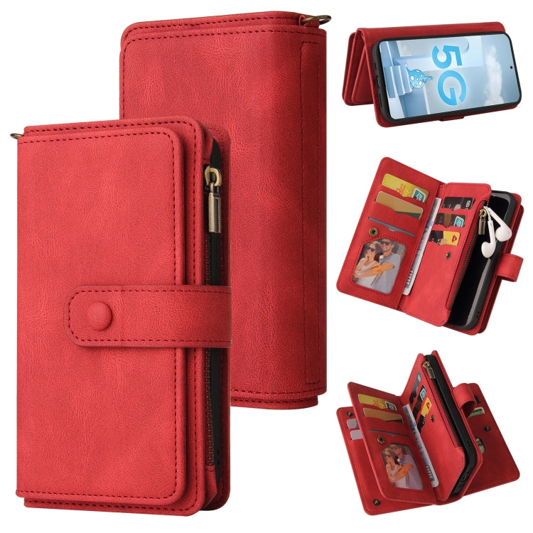 Skin Feel PU + TPU Horizontal Flip Leather Case with Holder & 15 Cards Slot & Wallet & Zipper Pocket & Lanyard, For Samsung Galaxy A42 5G, For Samsung Galaxy A50, For Samsung Galaxy A51 4G, For Samsung Galaxy A51 5G, For Samsung Galaxy A52 5G / 4G     ...