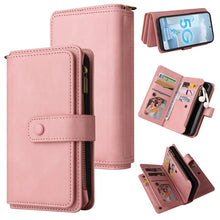 Load image into Gallery viewer, Skin Feel PU + TPU Horizontal Flip Leather Case with Holder &amp; 15 Cards Slot &amp; Wallet &amp; Zipper Pocket &amp; Lanyard, For Samsung Galaxy A42 5G, For Samsung Galaxy A50, For Samsung Galaxy A51 4G, For Samsung Galaxy A51 5G, For Samsung Galaxy A52 5G / 4G     ...
