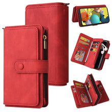 Load image into Gallery viewer, Skin Feel PU + TPU Horizontal Flip Leather Case with Holder &amp; 15 Cards Slot &amp; Wallet &amp; Zipper Pocket &amp; Lanyard, For Samsung Galaxy A42 5G, For Samsung Galaxy A50, For Samsung Galaxy A51 4G, For Samsung Galaxy A51 5G, For Samsung Galaxy A52 5G / 4G     ...