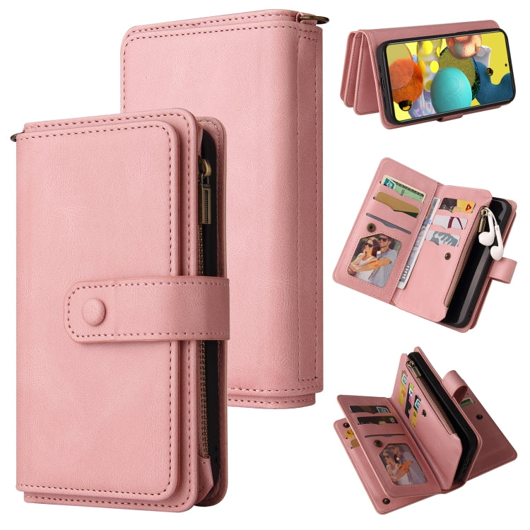 Skin Feel PU + TPU Horizontal Flip Leather Case with Holder & 15 Cards Slot & Wallet & Zipper Pocket & Lanyard, For Samsung Galaxy A42 5G, For Samsung Galaxy A50, For Samsung Galaxy A51 4G, For Samsung Galaxy A51 5G, For Samsung Galaxy A52 5G / 4G     ...