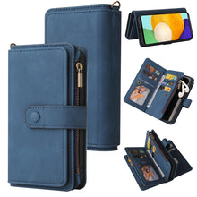 Load image into Gallery viewer, Skin Feel PU + TPU Horizontal Flip Leather Case with Holder &amp; 15 Cards Slot &amp; Wallet &amp; Zipper Pocket &amp; Lanyard, For Samsung Galaxy A42 5G, For Samsung Galaxy A50, For Samsung Galaxy A51 4G, For Samsung Galaxy A51 5G, For Samsung Galaxy A52 5G / 4G     ...