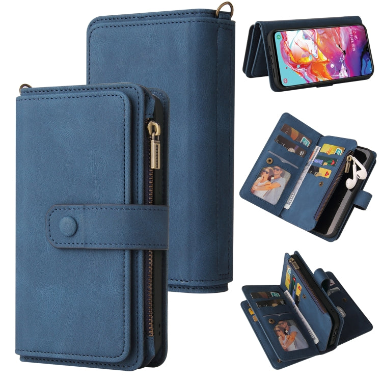 Skin Feel PU + TPU Horizontal Flip Leather Case with Holder & 15 Cards Slot & Wallet & Zipper Pocket & Lanyard, For Samsung Galaxy A42 5G, For Samsung Galaxy A50, For Samsung Galaxy A51 4G, For Samsung Galaxy A51 5G, For Samsung Galaxy A52 5G / 4G     ...