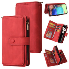 Load image into Gallery viewer, Skin Feel PU + TPU Horizontal Flip Leather Case with Holder &amp; 15 Cards Slot &amp; Wallet &amp; Zipper Pocket &amp; Lanyard, For Samsung Galaxy A42 5G, For Samsung Galaxy A50, For Samsung Galaxy A51 4G, For Samsung Galaxy A51 5G, For Samsung Galaxy A52 5G / 4G     ...