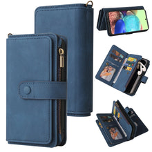 Load image into Gallery viewer, Skin Feel PU + TPU Horizontal Flip Leather Case with Holder &amp; 15 Cards Slot &amp; Wallet &amp; Zipper Pocket &amp; Lanyard, For Samsung Galaxy A42 5G, For Samsung Galaxy A50, For Samsung Galaxy A51 4G, For Samsung Galaxy A51 5G, For Samsung Galaxy A52 5G / 4G     ...