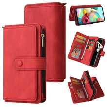 Load image into Gallery viewer, Skin Feel PU + TPU Horizontal Flip Leather Case with Holder &amp; 15 Cards Slot &amp; Wallet &amp; Zipper Pocket &amp; Lanyard, For Samsung Galaxy A42 5G, For Samsung Galaxy A50, For Samsung Galaxy A51 4G, For Samsung Galaxy A51 5G, For Samsung Galaxy A52 5G / 4G     ...