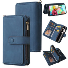 Load image into Gallery viewer, Skin Feel PU + TPU Horizontal Flip Leather Case with Holder &amp; 15 Cards Slot &amp; Wallet &amp; Zipper Pocket &amp; Lanyard, For Samsung Galaxy A42 5G, For Samsung Galaxy A50, For Samsung Galaxy A51 4G, For Samsung Galaxy A51 5G, For Samsung Galaxy A52 5G / 4G     ...