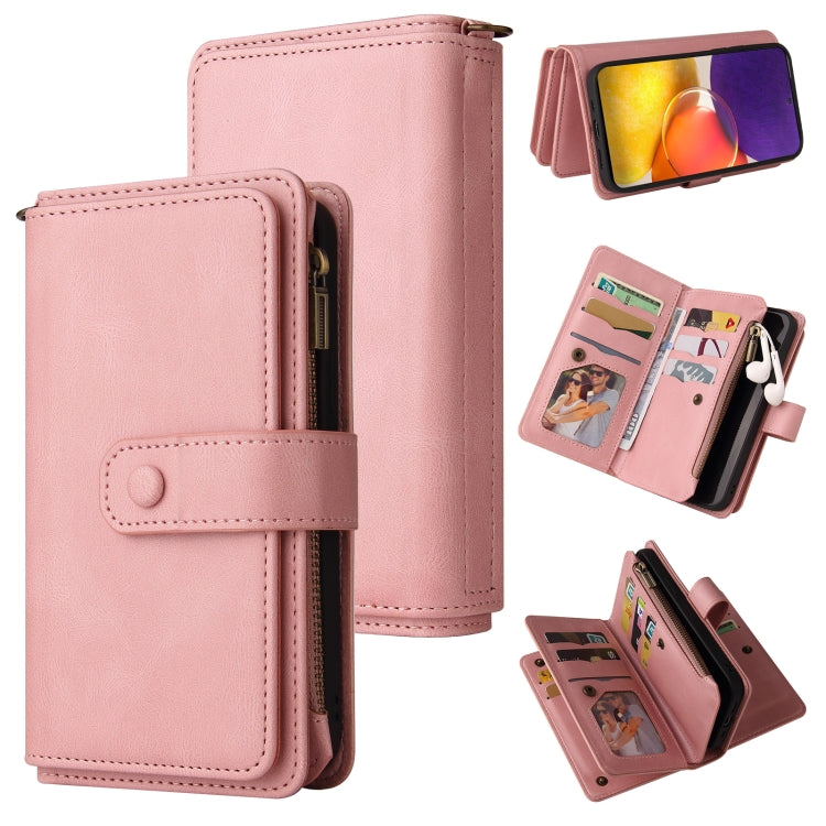 Skin Feel PU + TPU Horizontal Flip Leather Case with Holder & 15 Cards Slot & Wallet & Zipper Pocket & Lanyard, For Samsung Galaxy A42 5G, For Samsung Galaxy A50, For Samsung Galaxy A51 4G, For Samsung Galaxy A51 5G, For Samsung Galaxy A52 5G / 4G     ...