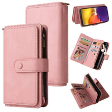 Load image into Gallery viewer, Skin Feel PU + TPU Horizontal Flip Leather Case with Holder &amp; 15 Cards Slot &amp; Wallet &amp; Zipper Pocket &amp; Lanyard, For Samsung Galaxy A42 5G, For Samsung Galaxy A50, For Samsung Galaxy A51 4G, For Samsung Galaxy A51 5G, For Samsung Galaxy A52 5G / 4G     ...