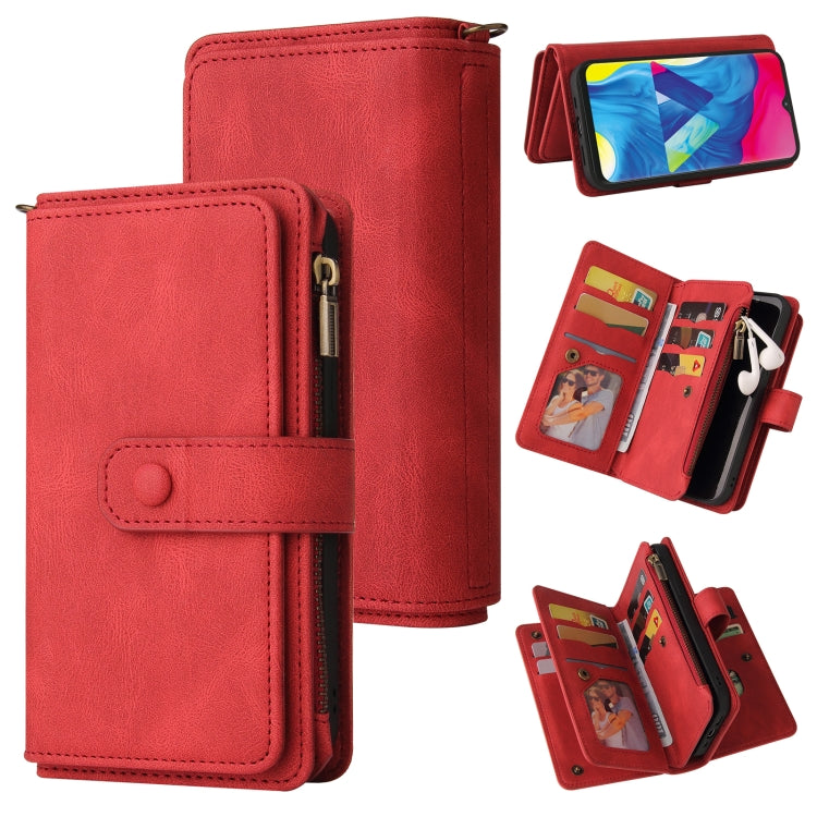 Skin Feel PU + TPU Horizontal Flip Leather Case with Holder & 15 Cards Slot & Wallet & Zipper Pocket & Lanyard, For Samsung Galaxy M10 / A10, For Samsung Galaxy Note20, For Samsung Galaxy Note20 Ultra, For Samsung Galaxy Note10 5G                      ...