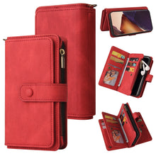 Load image into Gallery viewer, Skin Feel PU + TPU Horizontal Flip Leather Case with Holder &amp; 15 Cards Slot &amp; Wallet &amp; Zipper Pocket &amp; Lanyard, For Samsung Galaxy M10 / A10, For Samsung Galaxy Note20, For Samsung Galaxy Note20 Ultra, For Samsung Galaxy Note10 5G                      ...