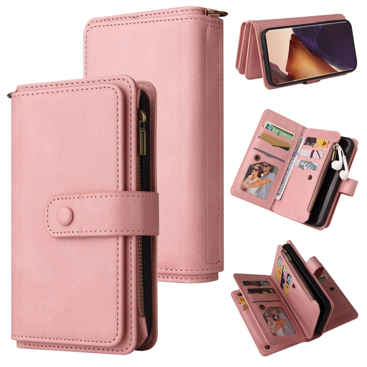 Skin Feel PU + TPU Horizontal Flip Leather Case with Holder & 15 Cards Slot & Wallet & Zipper Pocket & Lanyard, For Samsung Galaxy M10 / A10, For Samsung Galaxy Note20, For Samsung Galaxy Note20 Ultra, For Samsung Galaxy Note10 5G                      ...