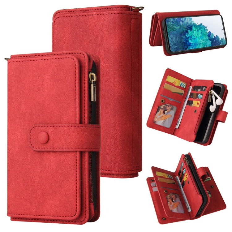 Skin Feel PU + TPU Horizontal Flip Leather Case with Holder & 15 Cards Slot & Wallet & Zipper Pocket & Lanyard, For Samsung Galaxy M10 / A10, For Samsung Galaxy Note20, For Samsung Galaxy Note20 Ultra, For Samsung Galaxy Note10 5G                      ...