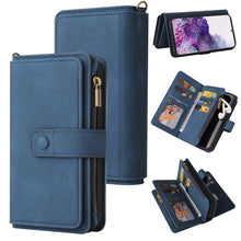 Load image into Gallery viewer, Skin Feel PU + TPU Horizontal Flip Leather Case with Holder &amp; 15 Cards Slot &amp; Wallet &amp; Zipper Pocket &amp; Lanyard, For Samsung Galaxy S20+, For Samsung Galaxy S20 Ultra, For Samsung Galaxy S21 5G, For Samsung Galaxy S21 FE 5G, For Samsung Galaxy S21 Ultra...