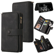 Load image into Gallery viewer, Skin Feel PU + TPU Horizontal Flip Leather Case with Holder &amp; 15 Cards Slot &amp; Wallet &amp; Zipper Pocket &amp; Lanyard, For Samsung Galaxy S20+, For Samsung Galaxy S20 Ultra, For Samsung Galaxy S21 5G, For Samsung Galaxy S21 FE 5G, For Samsung Galaxy S21 Ultra...