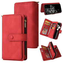Load image into Gallery viewer, Skin Feel PU + TPU Horizontal Flip Leather Case with Holder &amp; 15 Cards Slot &amp; Wallet &amp; Zipper Pocket &amp; Lanyard, For Samsung Galaxy S20+, For Samsung Galaxy S20 Ultra, For Samsung Galaxy S21 5G, For Samsung Galaxy S21 FE 5G, For Samsung Galaxy S21 Ultra...