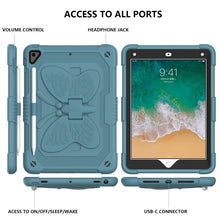 Load image into Gallery viewer, Pure Color PC + Silicone Anti-drop Protective Case with Butterfly Shape Holder &amp; Pen Slot, For iPad 9.7 2018 &amp; 2017 / Pro 9.7 inch / Air 2 / 6, For iPad 10.2 2021 &amp; 2020 &amp; 2019 / Air 3 10.5 inch, For iPad mini 6 2021 / mini 2024                        ...