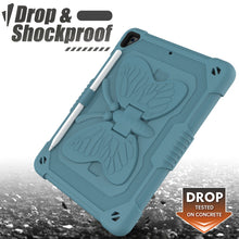 Load image into Gallery viewer, Pure Color PC + Silicone Anti-drop Protective Case with Butterfly Shape Holder &amp; Pen Slot, For iPad 9.7 2018 &amp; 2017 / Pro 9.7 inch / Air 2 / 6, For iPad 10.2 2021 &amp; 2020 &amp; 2019 / Air 3 10.5 inch, For iPad mini 6 2021 / mini 2024                        ...