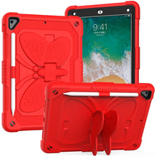 Load image into Gallery viewer, Pure Color PC + Silicone Anti-drop Protective Case with Butterfly Shape Holder &amp; Pen Slot, For iPad 9.7 2018 &amp; 2017 / Pro 9.7 inch / Air 2 / 6, For iPad 10.2 2021 &amp; 2020 &amp; 2019 / Air 3 10.5 inch, For iPad mini 6 2021 / mini 2024                        ...