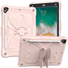 Load image into Gallery viewer, Pure Color PC + Silicone Anti-drop Protective Case with Butterfly Shape Holder &amp; Pen Slot, For iPad 9.7 2018 &amp; 2017 / Pro 9.7 inch / Air 2 / 6, For iPad 10.2 2021 &amp; 2020 &amp; 2019 / Air 3 10.5 inch, For iPad mini 6 2021 / mini 2024                        ...