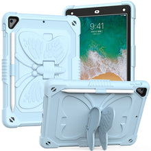 Load image into Gallery viewer, Pure Color PC + Silicone Anti-drop Protective Case with Butterfly Shape Holder &amp; Pen Slot, For iPad 9.7 2018 &amp; 2017 / Pro 9.7 inch / Air 2 / 6, For iPad 10.2 2021 &amp; 2020 &amp; 2019 / Air 3 10.5 inch, For iPad mini 6 2021 / mini 2024                        ...