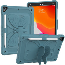 Load image into Gallery viewer, Pure Color PC + Silicone Anti-drop Protective Case with Butterfly Shape Holder &amp; Pen Slot, For iPad 9.7 2018 &amp; 2017 / Pro 9.7 inch / Air 2 / 6, For iPad 10.2 2021 &amp; 2020 &amp; 2019 / Air 3 10.5 inch, For iPad mini 6 2021 / mini 2024                        ...