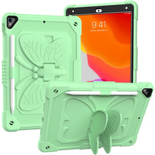 Load image into Gallery viewer, Pure Color PC + Silicone Anti-drop Protective Case with Butterfly Shape Holder &amp; Pen Slot, For iPad 9.7 2018 &amp; 2017 / Pro 9.7 inch / Air 2 / 6, For iPad 10.2 2021 &amp; 2020 &amp; 2019 / Air 3 10.5 inch, For iPad mini 6 2021 / mini 2024                        ...